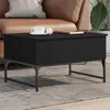 Image de vidaXL Table basse noir 70x50x40 cm bois d'ingénierie et métal