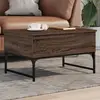 Image de vidaXL Table basse chêne marron 70x50x40 cm bois d'ingénierie et métal