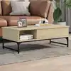 Image de vidaXL Table basse chêne sonoma 100x50x35cm bois d'ingénierie et métal