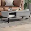 Image de vidaXL Table basse sonoma gris 100x50x35 cm bois d'ingénierie et métal