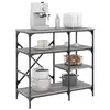 Image de vidaXL Support de boulanger sonoma gris bois d’ingénierie et métal