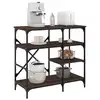 Image de vidaXL Support de boulanger chêne marron bois d’ingénierie et métal