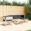 Image de vidaXL Salon de jardin 5 pcs avec coussins Bois de pin massif