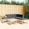 Image de vidaXL Salon de jardin 5 pcs avec coussins bois de pin massif