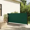 Image de vidaXL Auvent latéral rétractable vert foncé 140x600 cm