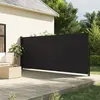 Image de vidaXL Auvent latéral rétractable noir 160x600 cm