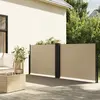Image de vidaXL Auvent latéral rétractable beige 120x1200 cm