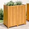 Image de vidaXL Jardinière avec doublure 100x50x100 cm bois massif d'acacia