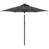 Image de vidaXL Parasol met stalen paal 225x225x212 cm antracietkleurig