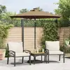 Image de vidaXL Parasol de jardin avec mât en acier taupe 225x225x212 cm