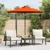 Image de vidaXL Parasol de jardin avec mât en acier terre cuite 225x225x212 cm