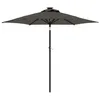 Image de vidaXL Parasol met LED's en stalen paal 225x225x212cm antracietkleurig