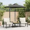 Image de vidaXL Parasol de jardin LED et mât en acier anthracite 225x225x212 cm