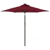 Image de vidaXL Parasol met LED's en stalen paal 225x225x212 cm bordeauxrood