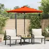 Image de vidaXL Parasol de jardin LED et mât en acier terre cuite 225x225x212cm