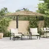 Image de vidaXL Parasol de jardin avec mât en acier marron 246x246x230 cm