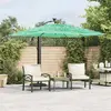 Image de vidaXL Parasol de jardin avec mât en acier vert 246x246x230 cm