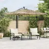 Image de vidaXL Parasol de jardin avec mât en acier marron 269x269x235 cm