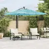 Image de vidaXL Parasol de jardin avec mât en acier bleu 269x269x235 cm
