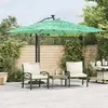 Image de vidaXL Parasol de jardin avec mât en acier vert 269x269x235 cm
