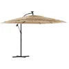 Image de vidaXL Parasol de jardin avec mât en acier marron 290x290x238 cm, parasol, parasol d'extérieur, parasol de patio, parapluie, parasol de terrasse
