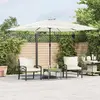 Image de vidaXL Parasol de jardin avec mât en acier blanc 290x290x238 cm