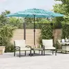 Image de vidaXL Parasol de jardin avec mât en acier bleu 300x200x250 cm