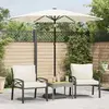 Image de vidaXL Parasol de jardin avec mât en acier blanc 223x223x213 cm