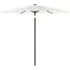 Image de vidaXL Parasol de jardin avec mât en acier blanc 268x268x226 cm