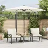 Image de vidaXL Parasol de jardin avec mât en acier blanc 268x268x226 cm
