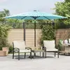Image de vidaXL Parasol de jardin avec mât en acier bleu 288x288x225 cm