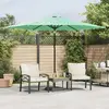 Image de vidaXL Parasol de jardin avec mât en acier vert 288x288x225 cm