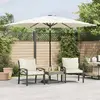 Image de vidaXL Parasol de jardin avec mât en acier blanc 288x288x225 cm