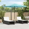 Image de vidaXL Parasol de jardin avec mât en acier bleu 324x324x247 cm