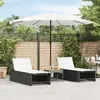 Image de vidaXL Parasol de jardin avec mât en acier blanc 324x324x247 cm