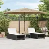 Image de vidaXL Parasol de jardin avec mât en acier marron 388x388x248 cm