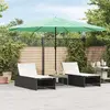 Image de vidaXL Parasol de jardin avec mât en acier vert 388x388x248 cm