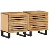 Image de vidaXL Tables de chevet 2 pcs 40x34x46 cm bois massif de manguier brut