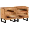 Image de vidaXL Tables de chevet 2 pcs 40x34x46 cm bois d'acacia massif
