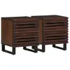 Image de vidaXL Tables de chevet 2 pcs 40x34x46 cm bois de manguier massif
