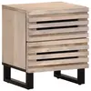 Image de vidaXL Table de chevet 40x34x46 cm bois de manguier massif blanchi