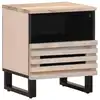 Image de vidaXL Table de chevet 40x34x46 cm bois de manguier massif blanchi