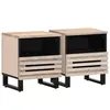 Image de vidaXL Tables de chevet 2 pcs 40x34x46 cm bois manguier massif blanchi