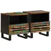 Image de vidaXL Tables de chevet 2 pcs 40x34x46 cm bois massif de récupération