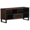 Image de vidaXL Meuble TV marron 100x34x46 cm bois massif manguier