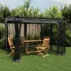 Image de vidaXL Tonnelle avec parois en filet anthracite 3x3 m acier