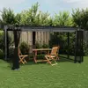 Image de vidaXL Tonnelle avec parois en filet anthracite 4x3 m acier