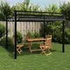 Image de vidaXL Tonnelle avec toit rétractable anthracite 3x3 m aluminium