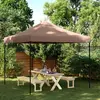 Image de vidaXL Tente de réception pliable escamotable marron 292x292x315 cm