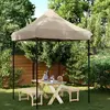 Image de vidaXL Tente de réception pliable escamotable taupe 200x200x306 cm